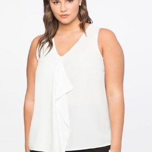 ELOQUII premier cascade blouse